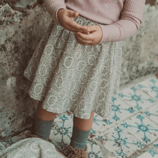 The Corduroy Skirt Lila Floral