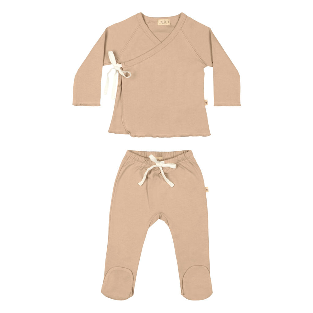 Ruffled Kimono Set & Hat - Rosado