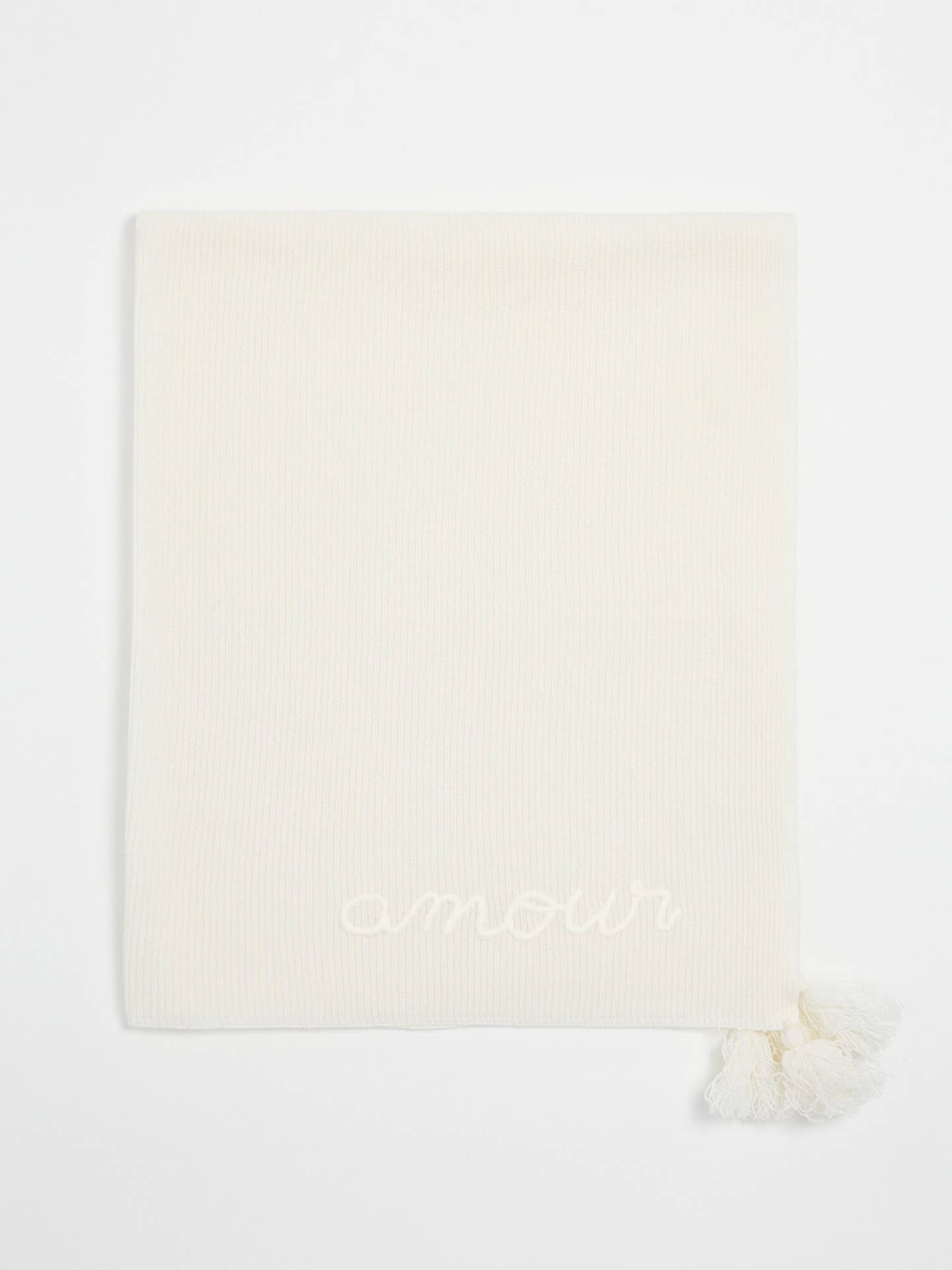Merino Wool Amour Blanket - Ecru