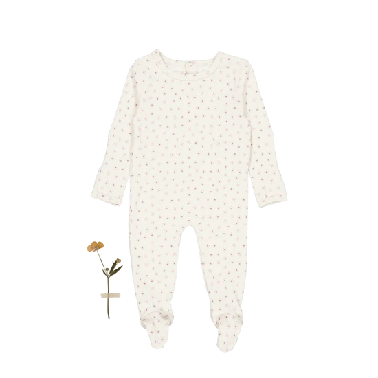 The Printed Romper and Bonnet - Pink Roseberry