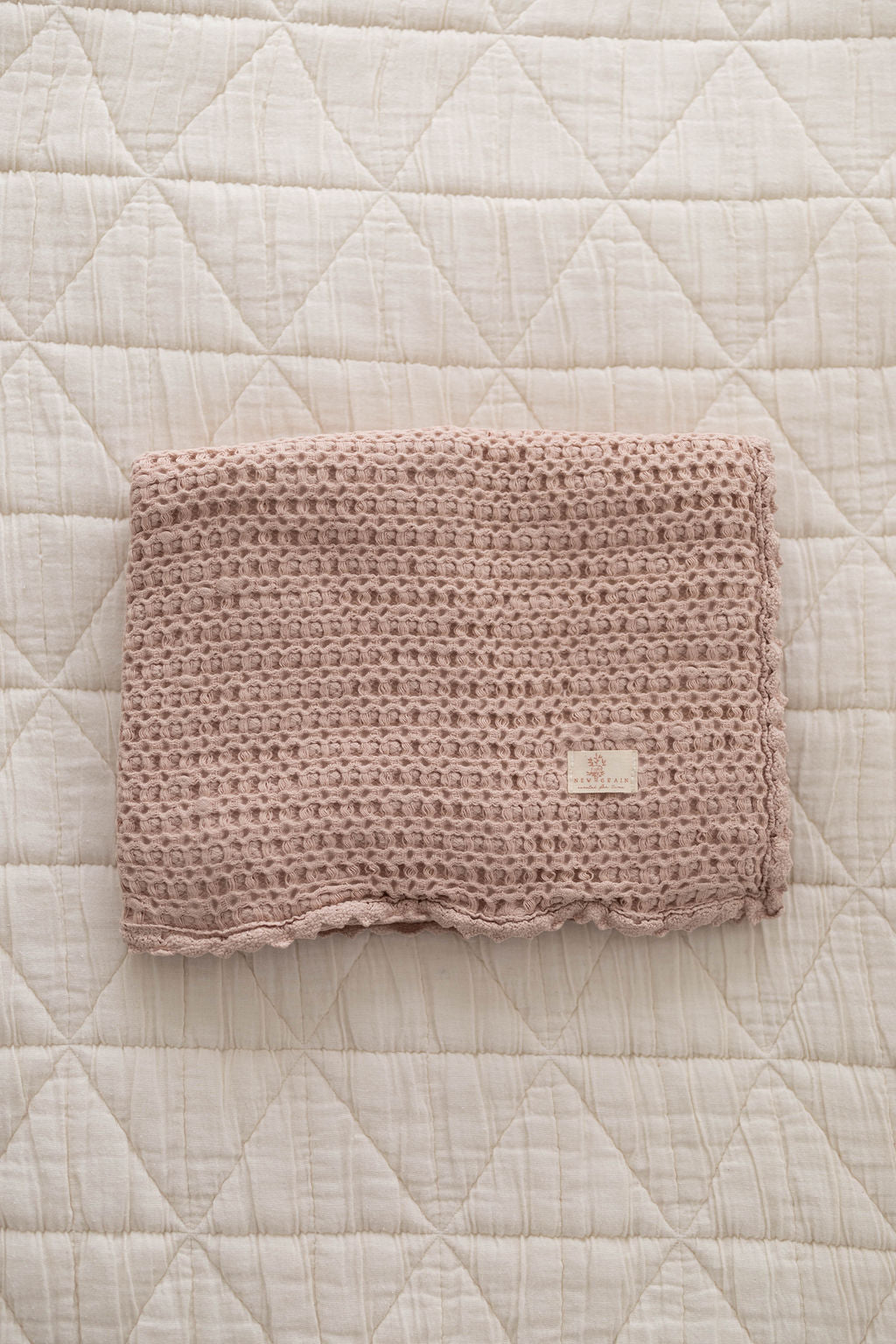 Waffle blanket - petal
