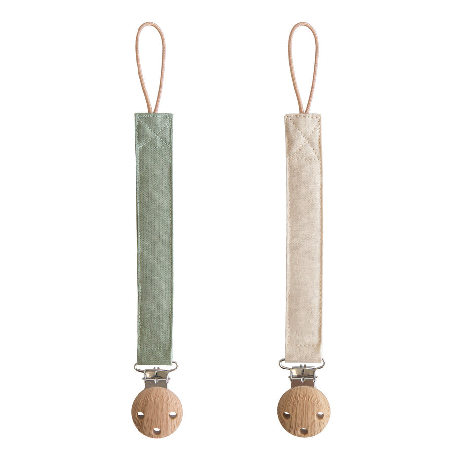 Linen Pacifier Clip