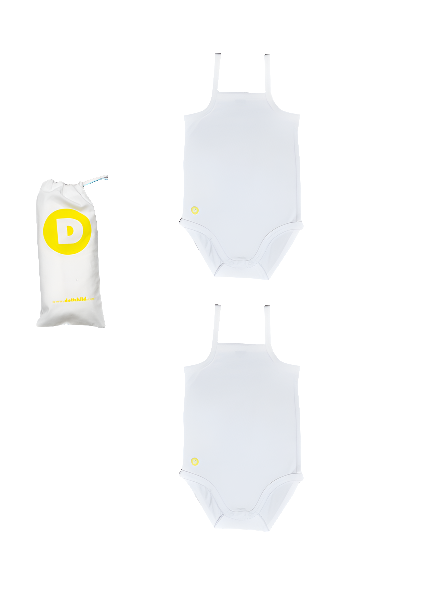 Baby Boy 2pc White Sleeveless Onesie Set
