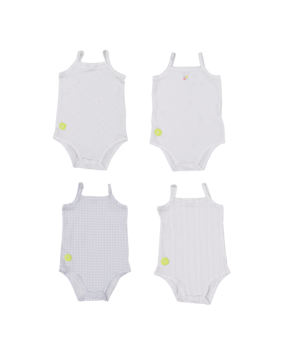 Baby Boy Sleeveless 4pc Onesie Set