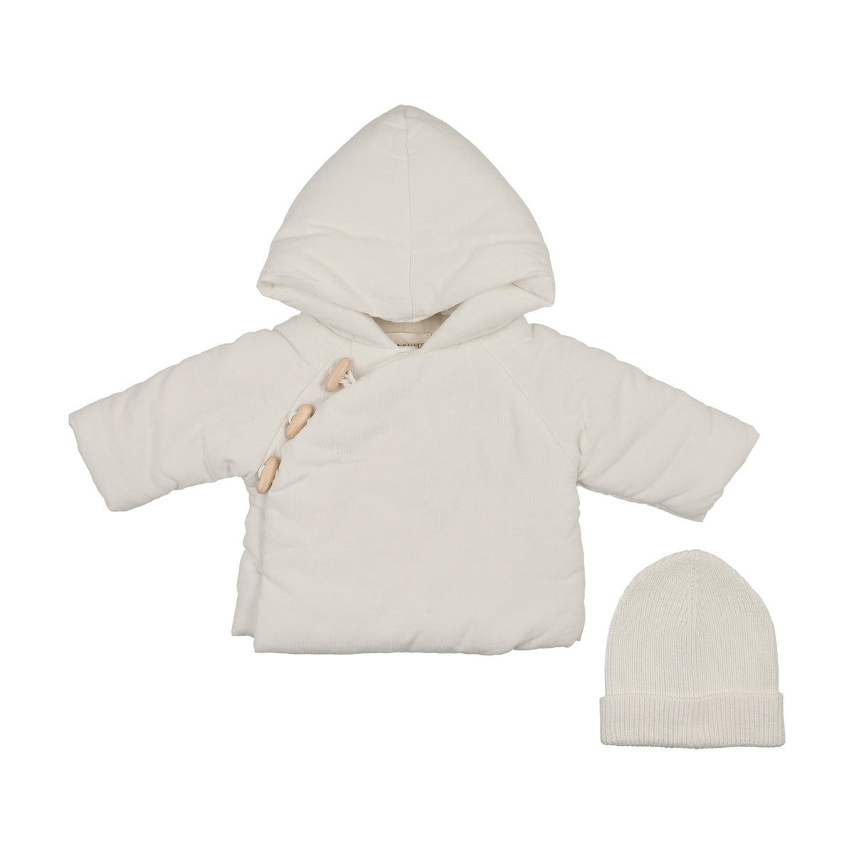 Corduroy Jacket & Knitted Beenie - Winter White