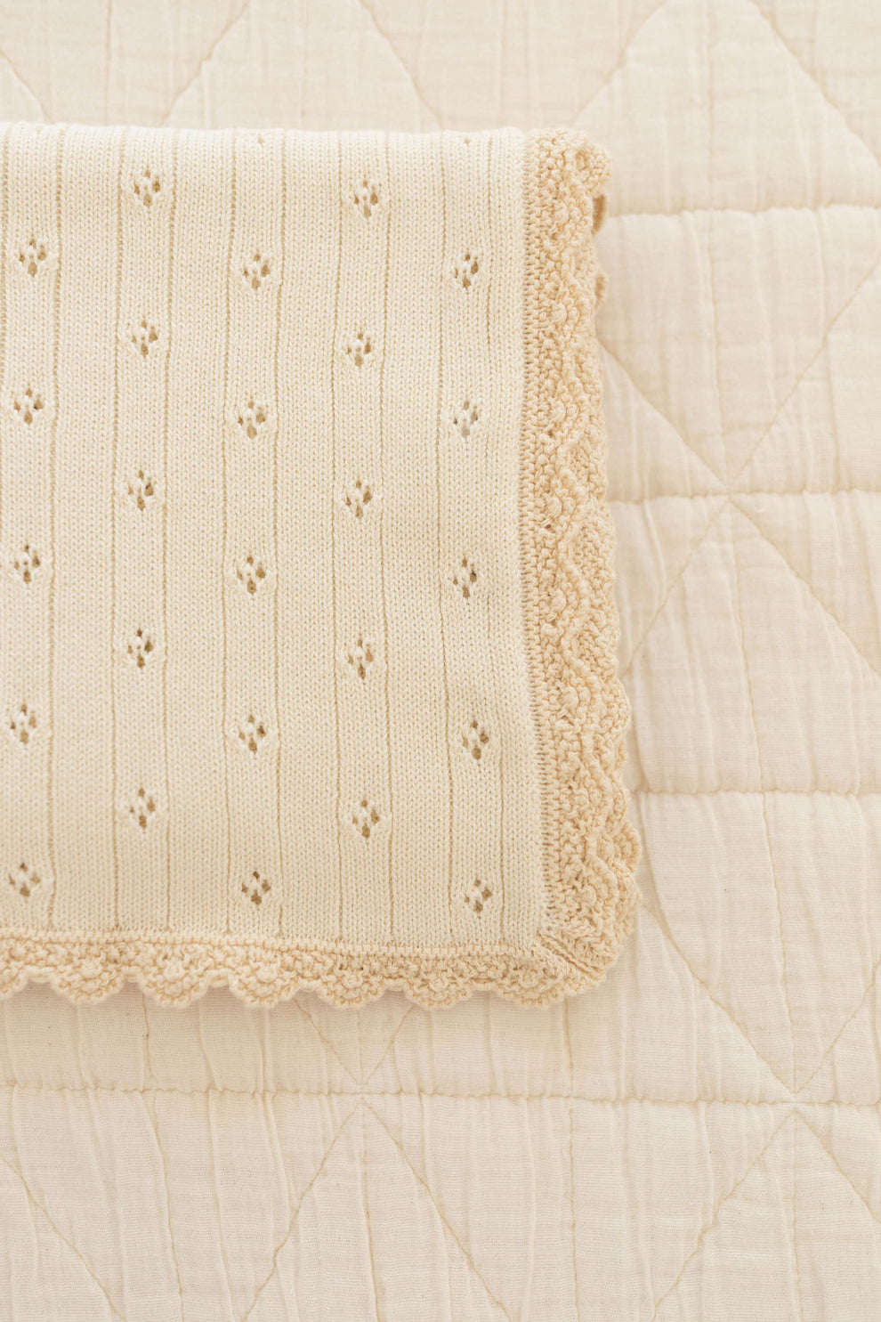 New Grain Knit Crochet Blanket