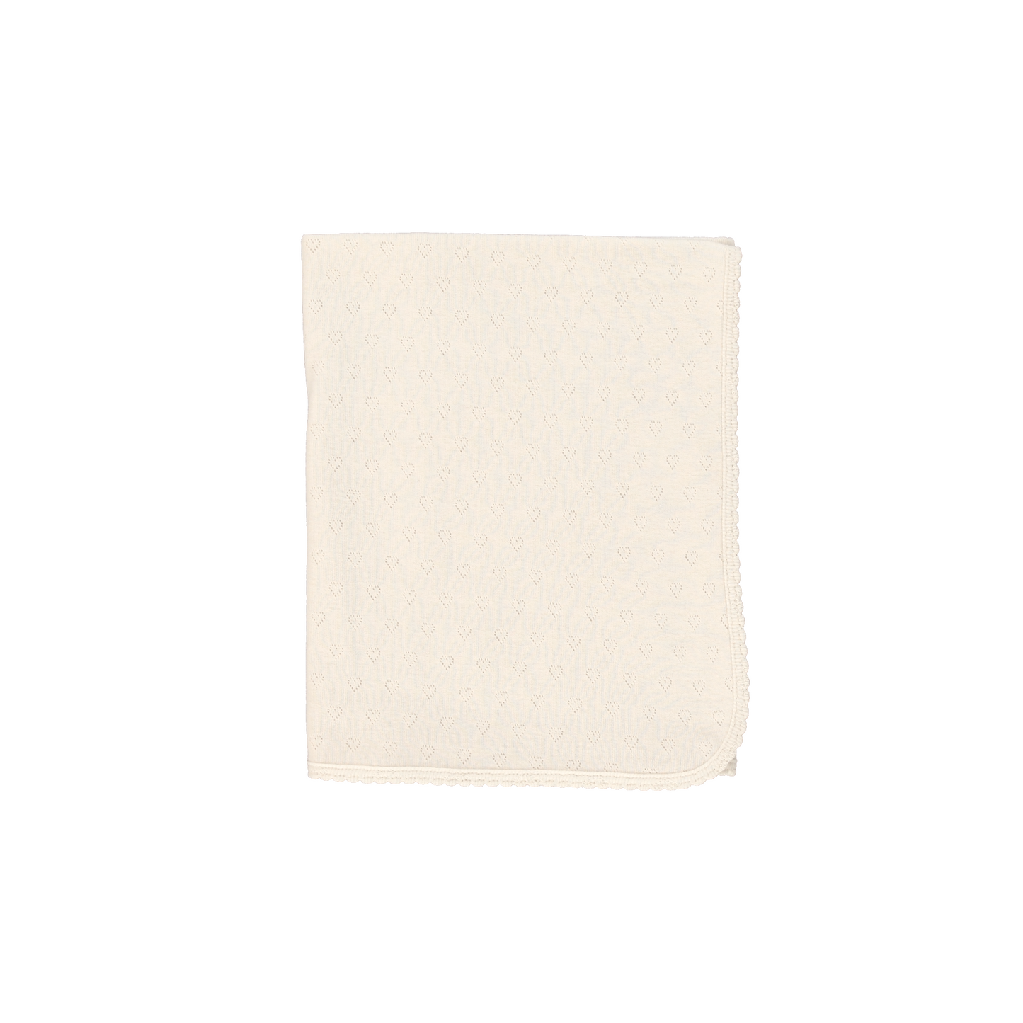 Bebe Heart Pointelle Blanket Natural Heart