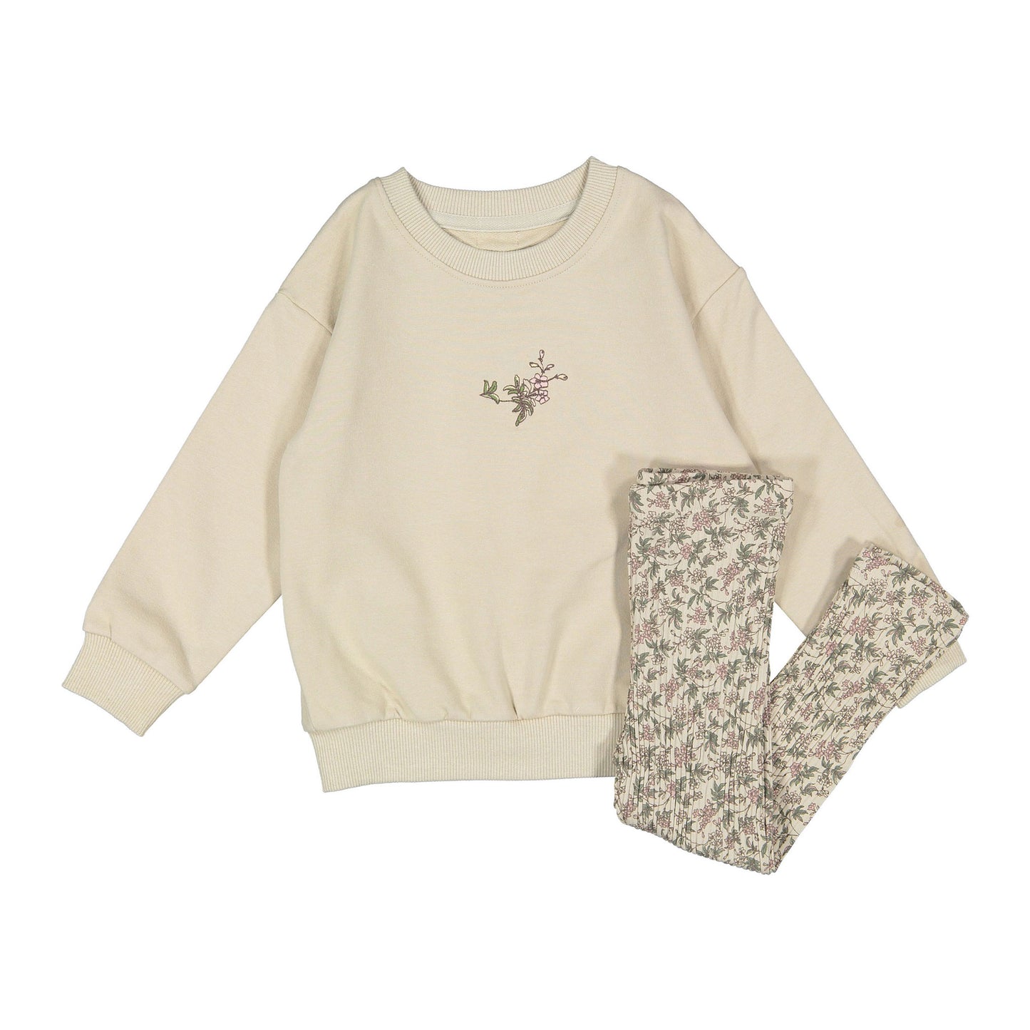 Ladida Layette Mauve Garden Sweatshirt Set