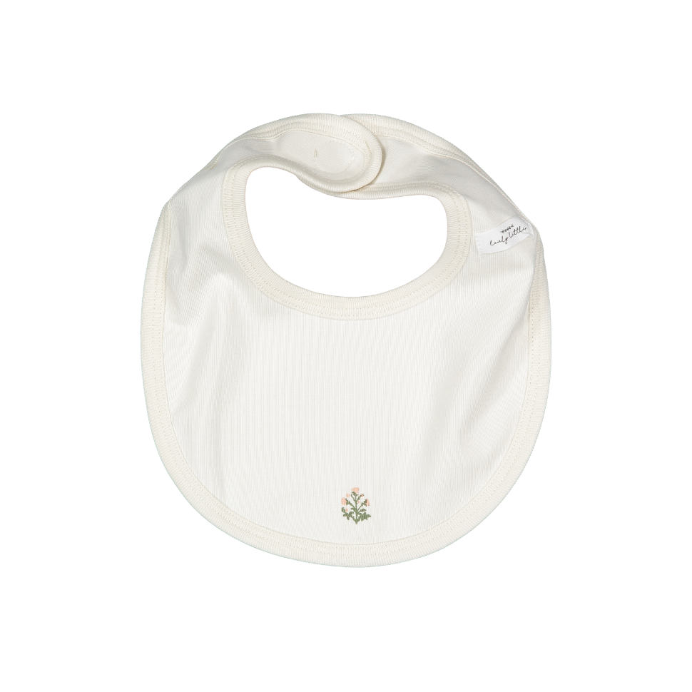 Lovely Littles Zara Embroider Bib - Pink