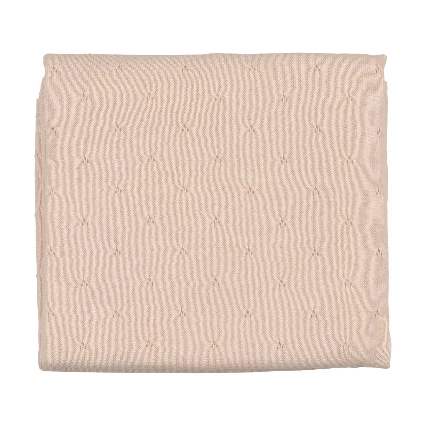 Mema Knits Pointelle Knit Blanket Light Pink