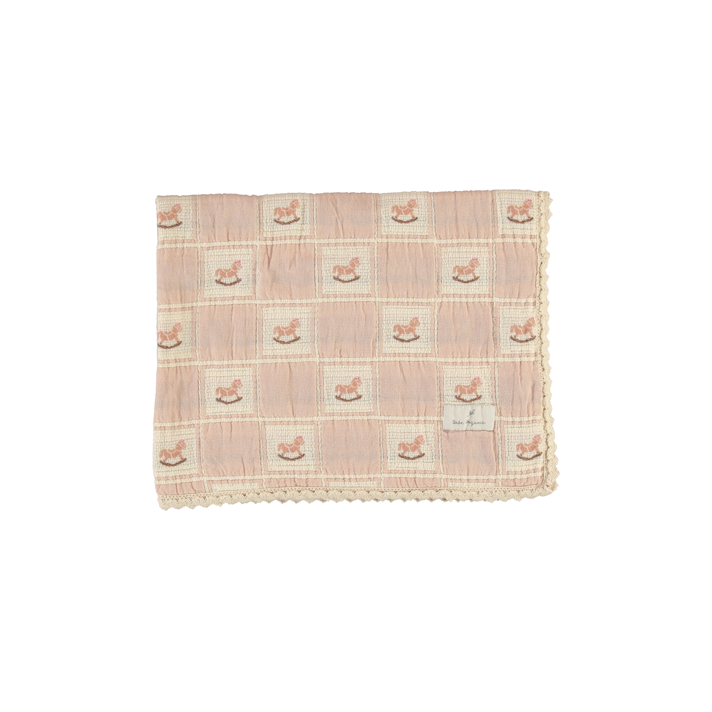 Bebe Organic Rocking Horse Blanket Mauve