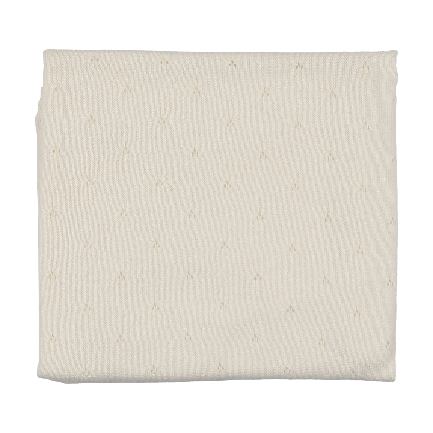 Mema Knits Pointelle Knit Blanket Ivory