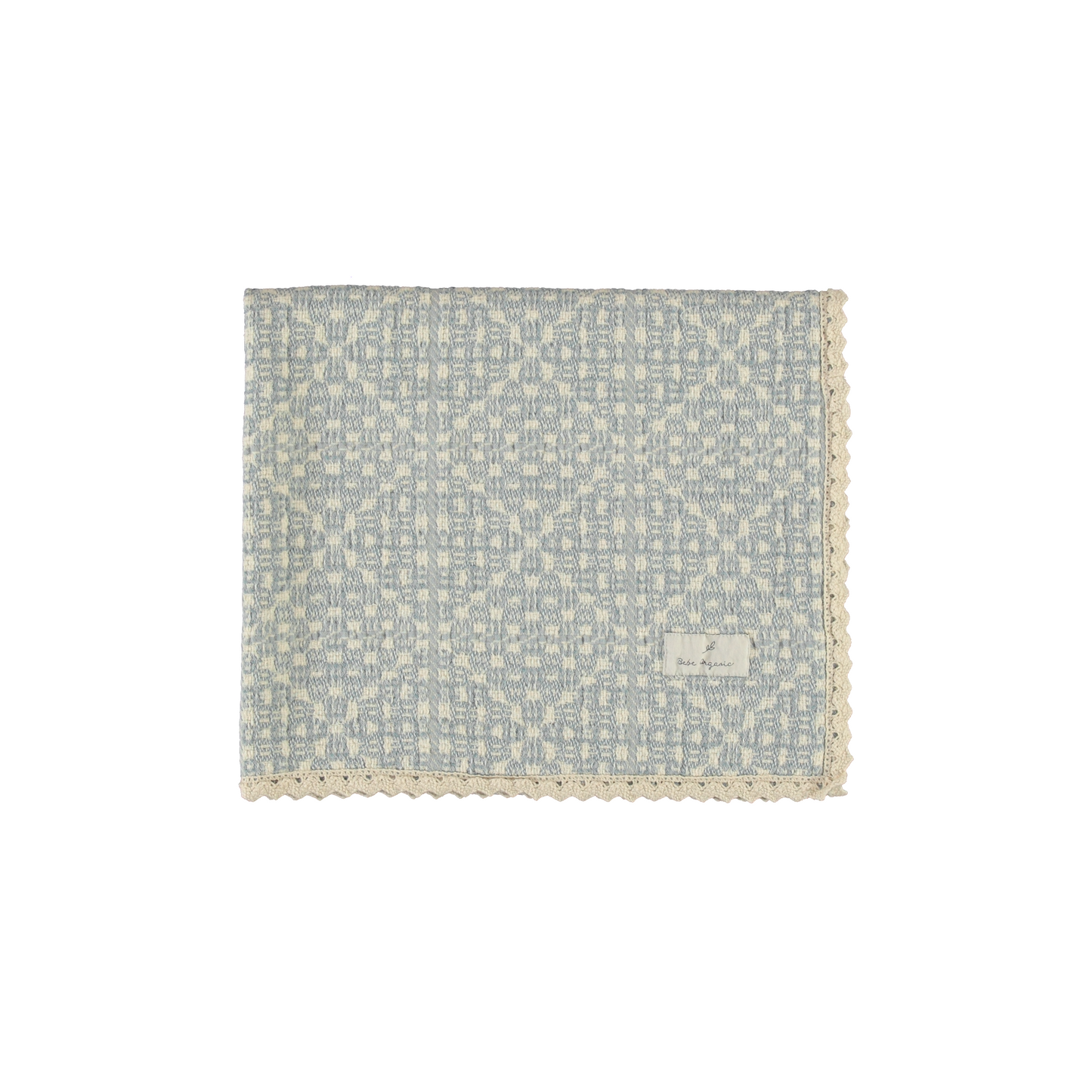 Bebe Organic Crochet Blanket Sky Blue