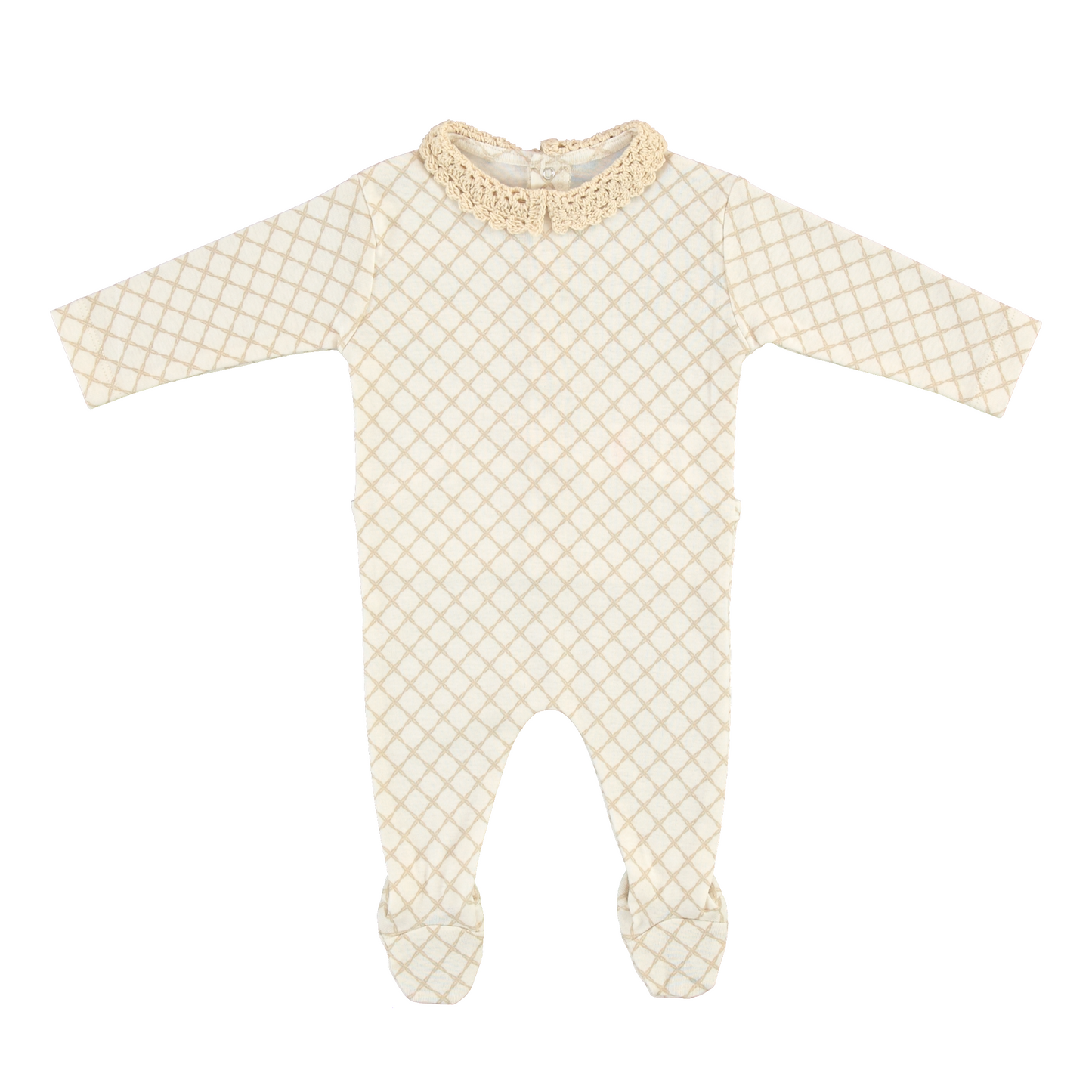 Maree Collar Overall Natural + Bonnet