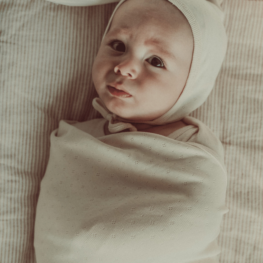 The Pointelle Blanket - Oatmilk