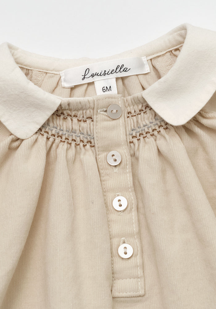 Louisiella Baby Arabella Corduroy Blouse & Bloomer Set