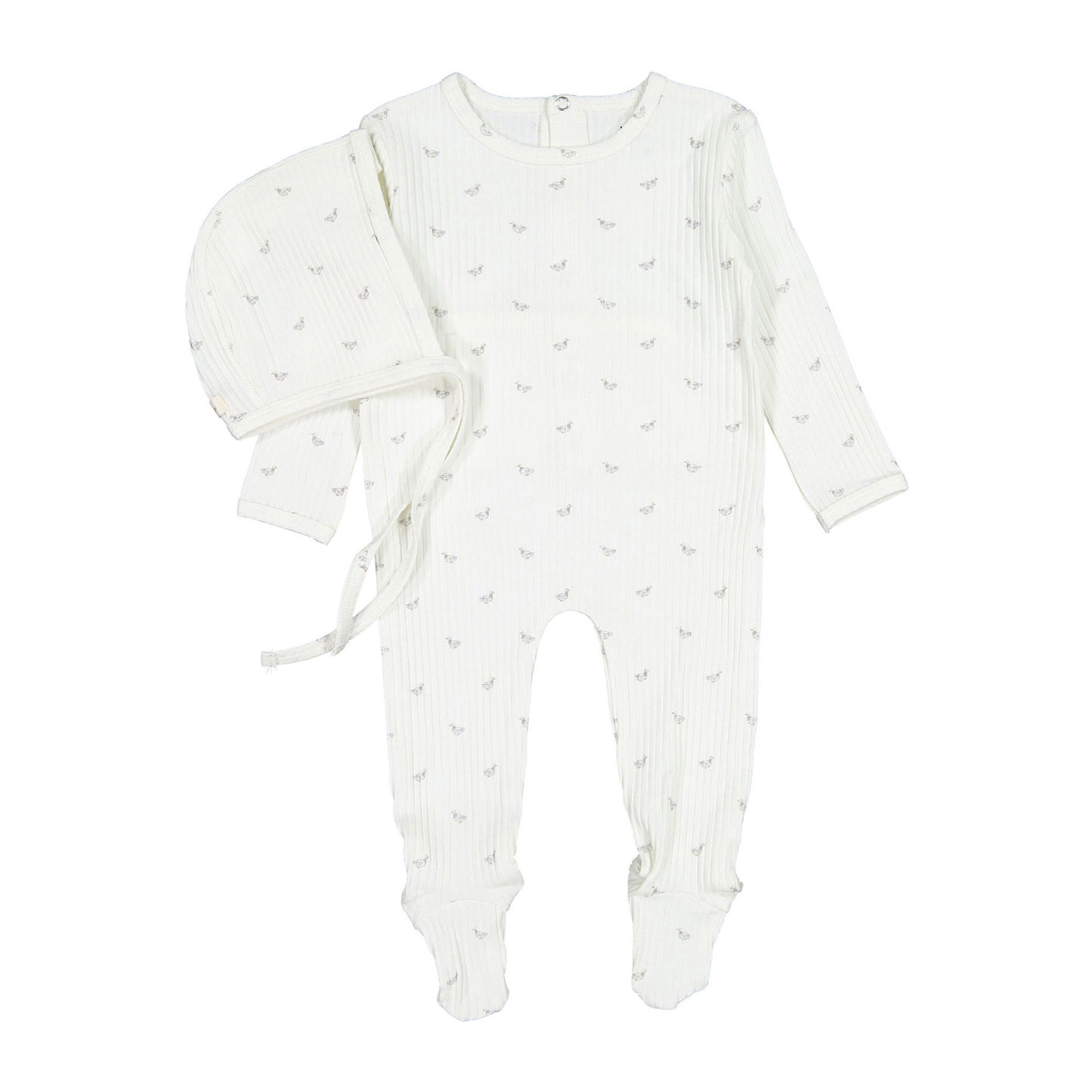 Ladida Layette Blue Duckling Romper & Bonnet