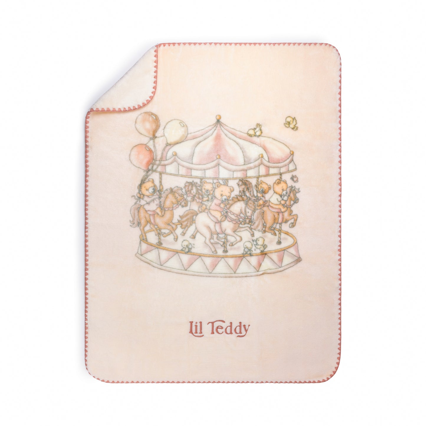 Teddy's Merry Go Snuggle Sugary Pink