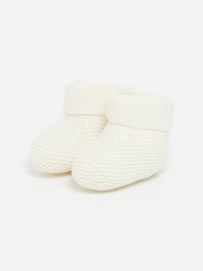 Merino Wool Cream Booties