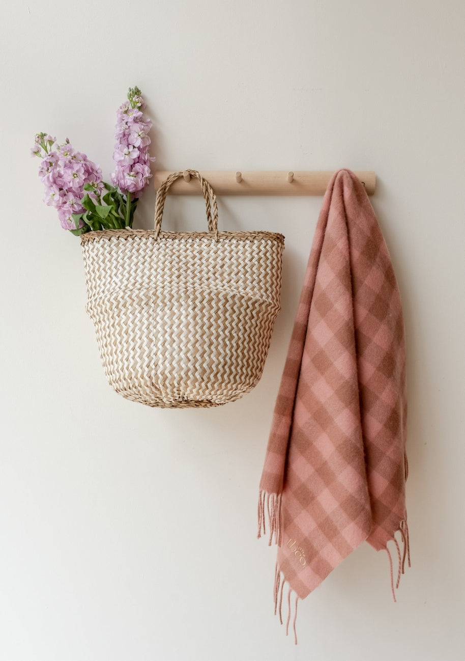 Lambswool Baby Blanket - Pink Gingham