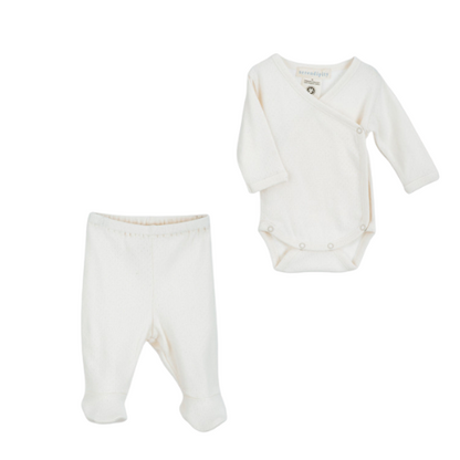 Newborn Wrap Set - Rib Pointelle