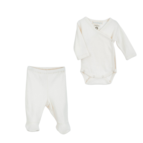 Newborn Wrap Set - Rib Pointelle