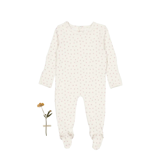 The Printed Romper and Bonnet - Pink Roseberry