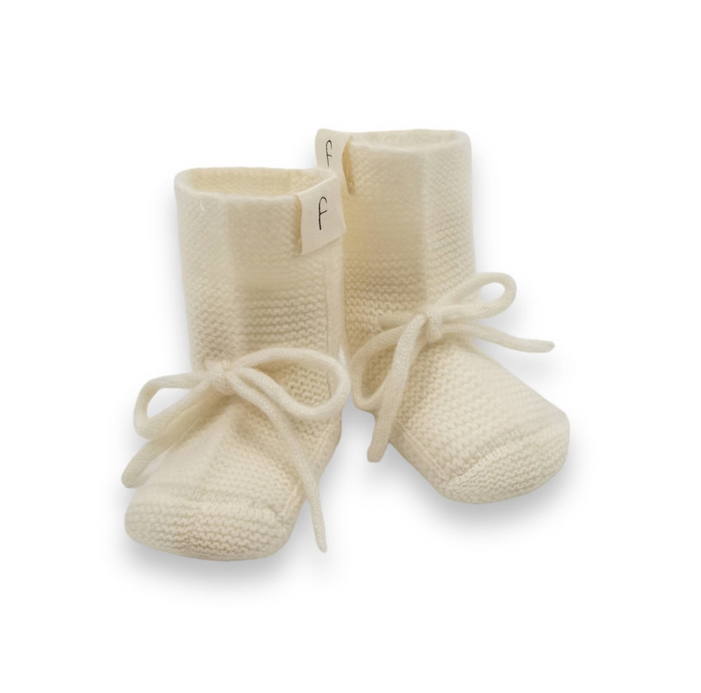 Cashmere Booties - Ivory