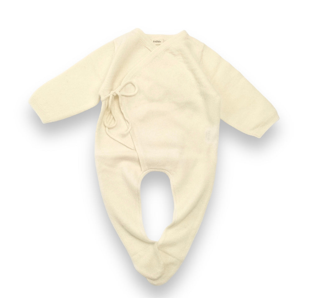 Cashmere Knit Babygrow & Bonnet - Ivory