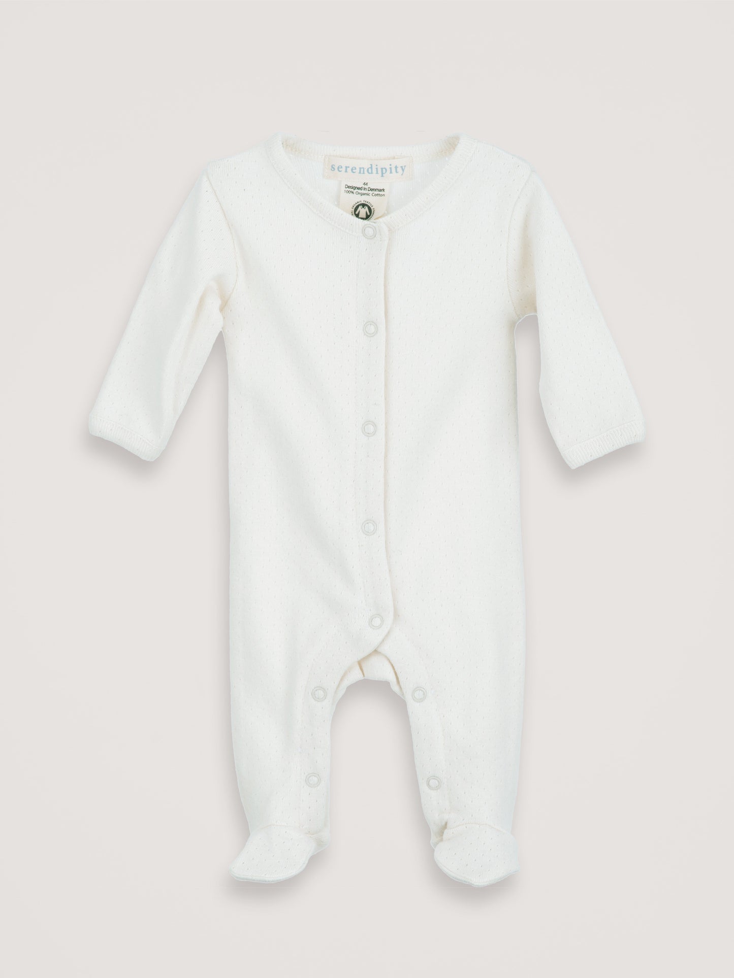 Cotton Pointelle Rib Newborn Coverall