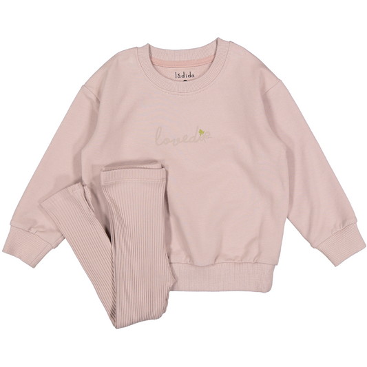 Mauve Loved Sweatshirt Set