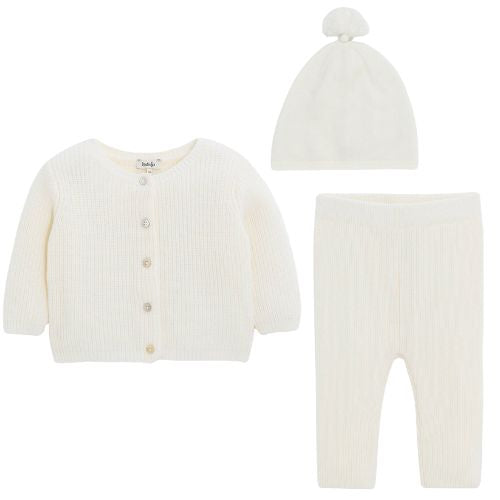 Merino Wool Ecru 3pc Set