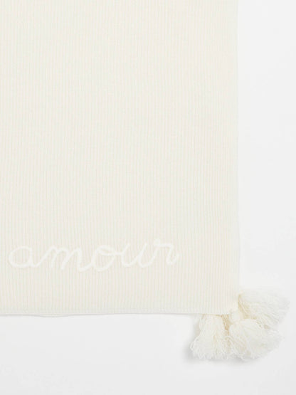 Merino Wool Amour Blanket - Ecru