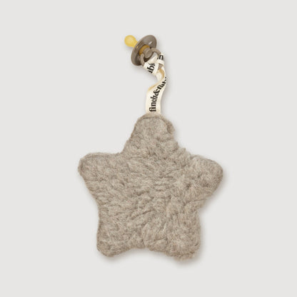 Wool Sherpa Pacifier Lovey - Sand