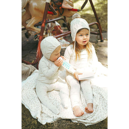 Ladida Layette Blue Tiny Bud Romper + Bonnet