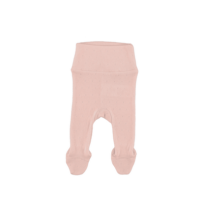 Bebe Organic Pointelle Wrap Onesie & Leggings + Bonnet - Blush