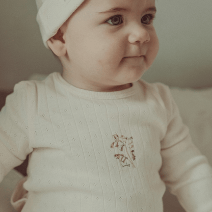 The Printed Romper & Bonnet - Pink Bluebelle