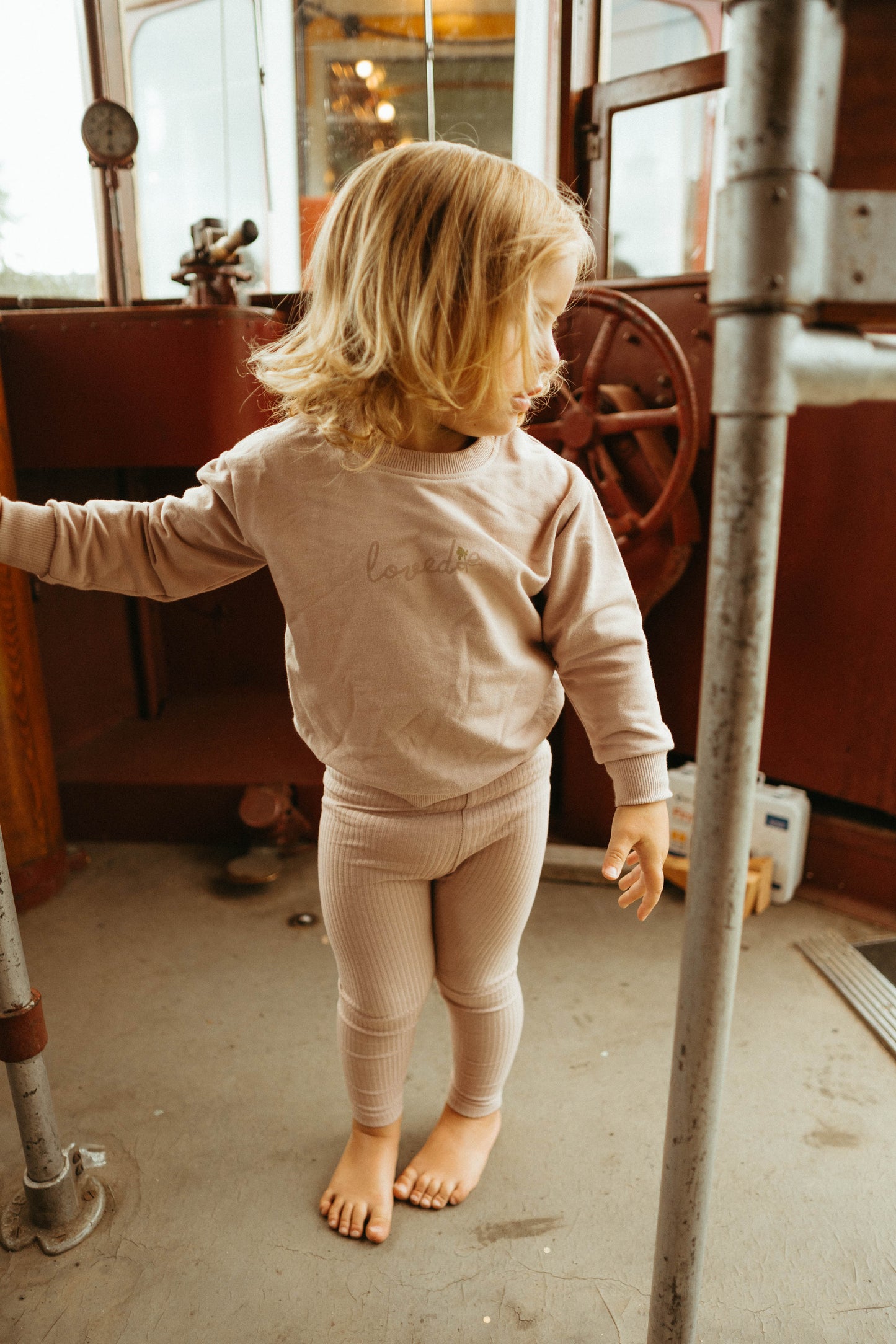 Mauve Loved Sweatshirt Set