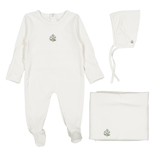 Lovely Littles Zara Embroider 3pc Set - Blue
