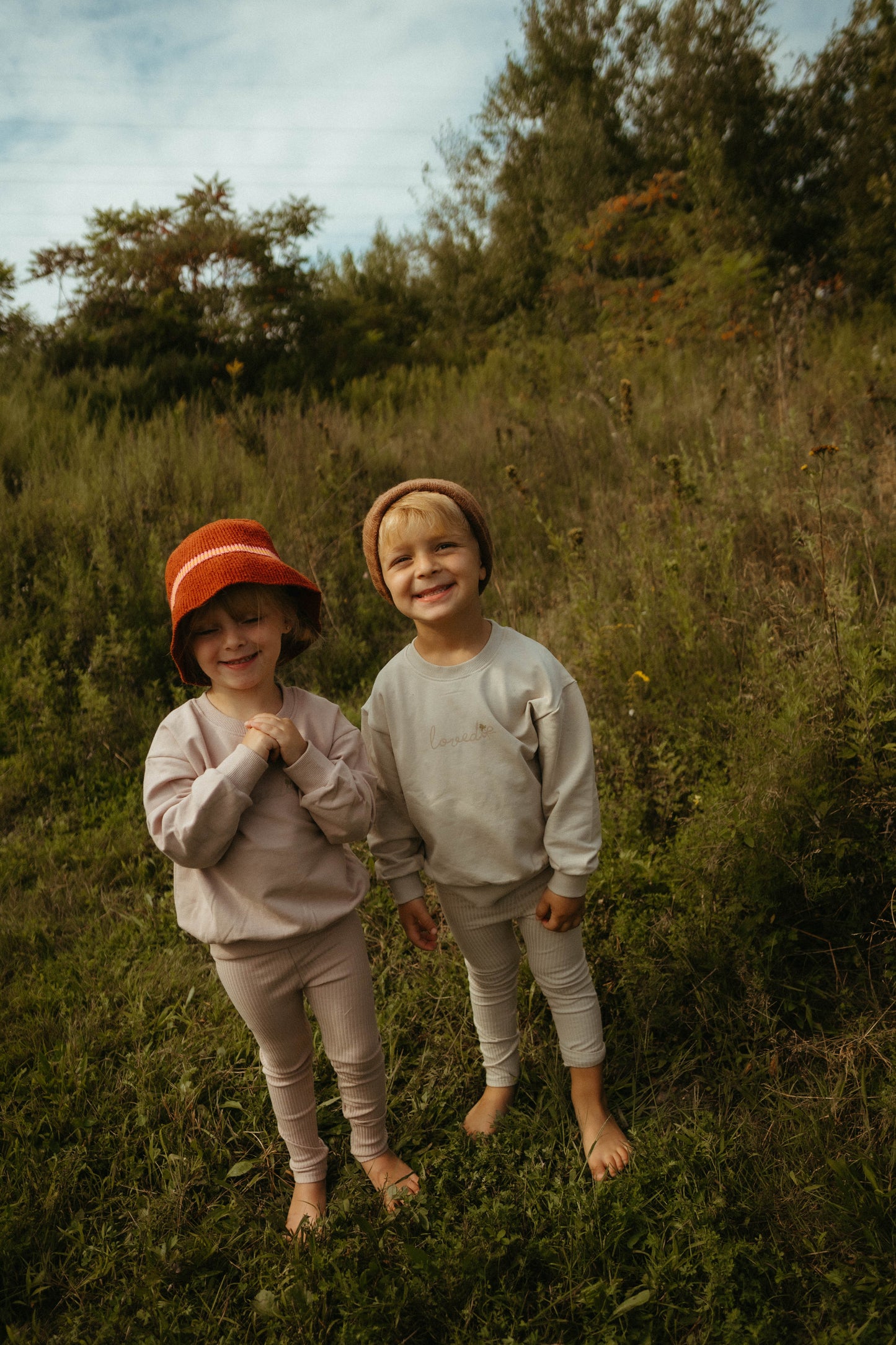 Taupe Loved Sweatshirt Set