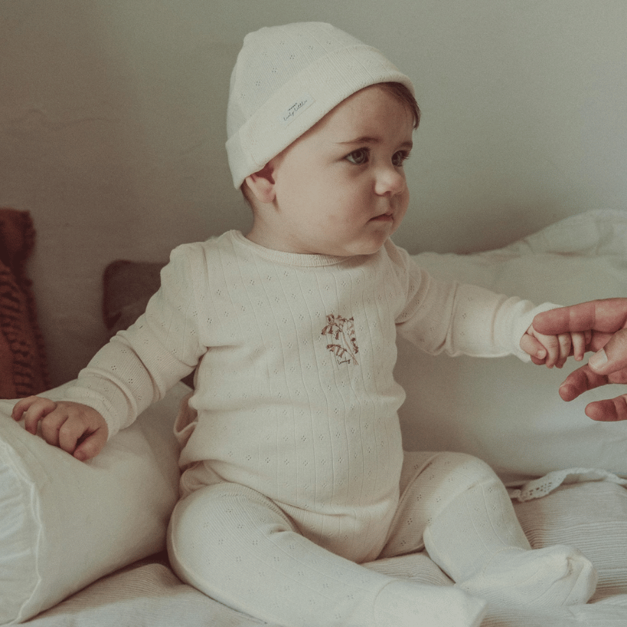 The Printed Romper & Bonnet - Pink Bluebelle