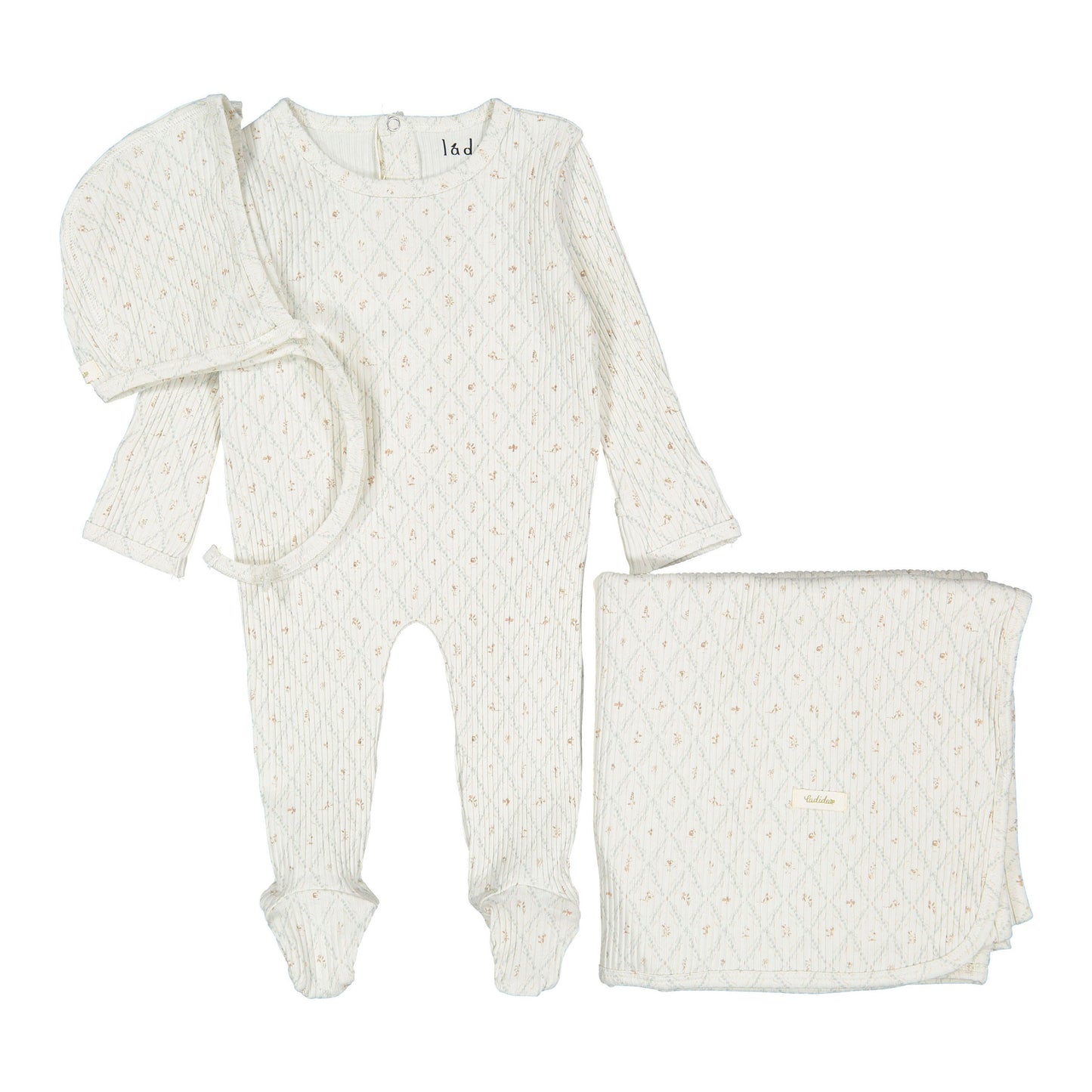Ladida Layette Taupe Fairytale 3pc Set