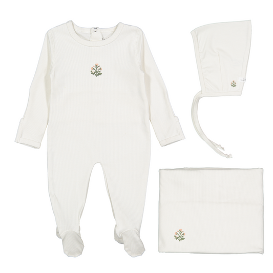 Lovely Littles Zara Embroider 3pc Set - Pink