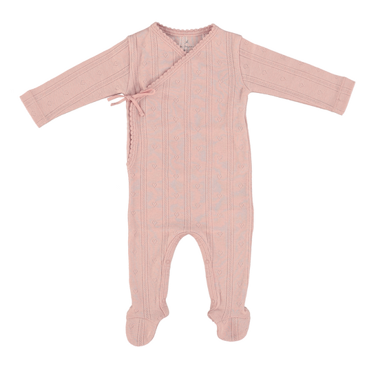 Bebe Organic Wrap Overall & Bonnet - Blush