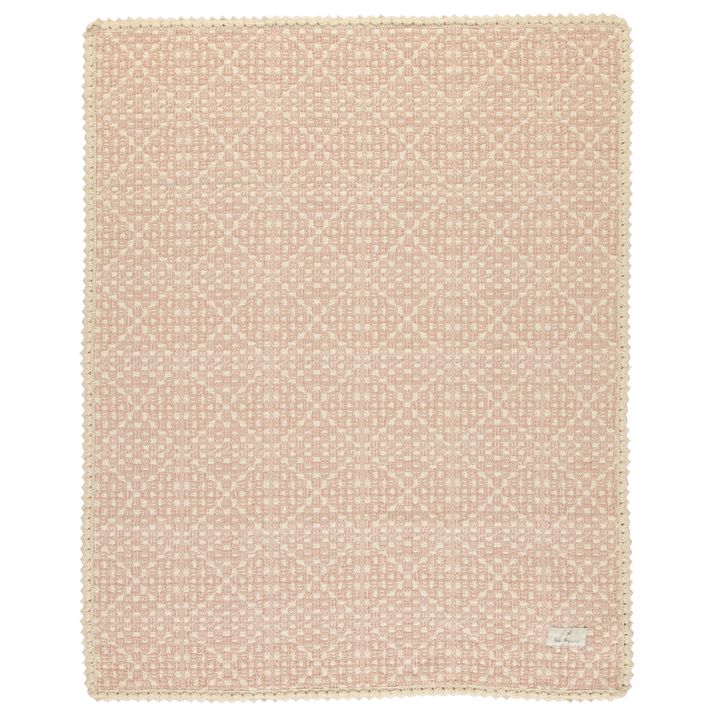 Bebe Organic Crochet Blanket - Faded Rose