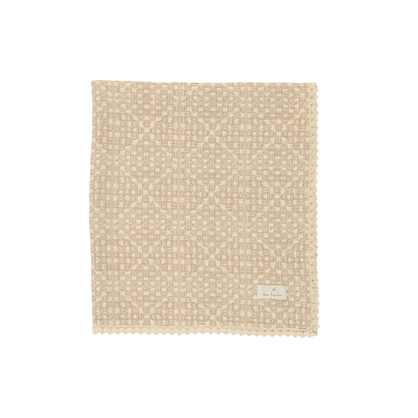 Bebe Organic Crochet Blanket - Taupe