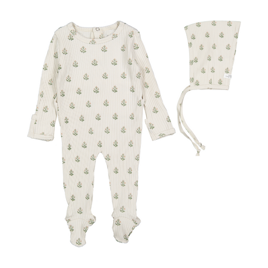 Lovely Littles Zara Footie + Bonnet - Pink