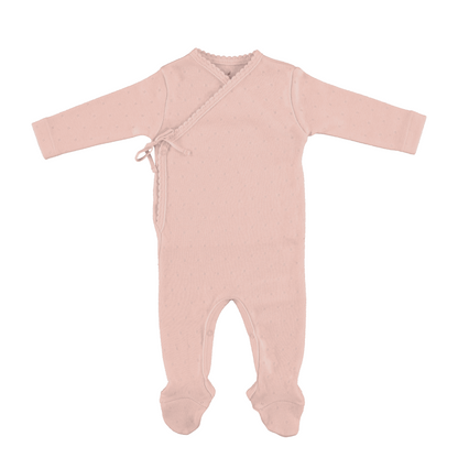 Bebe Organic Wrap Footie + Bonnet - Blush