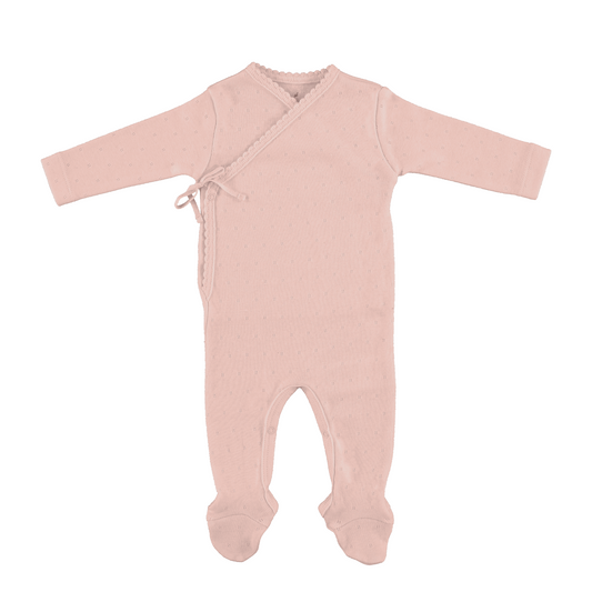 Bebe Organic Wrap Footie + Bonnet - Blush