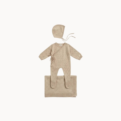 Pointelle 3pc set - Beige